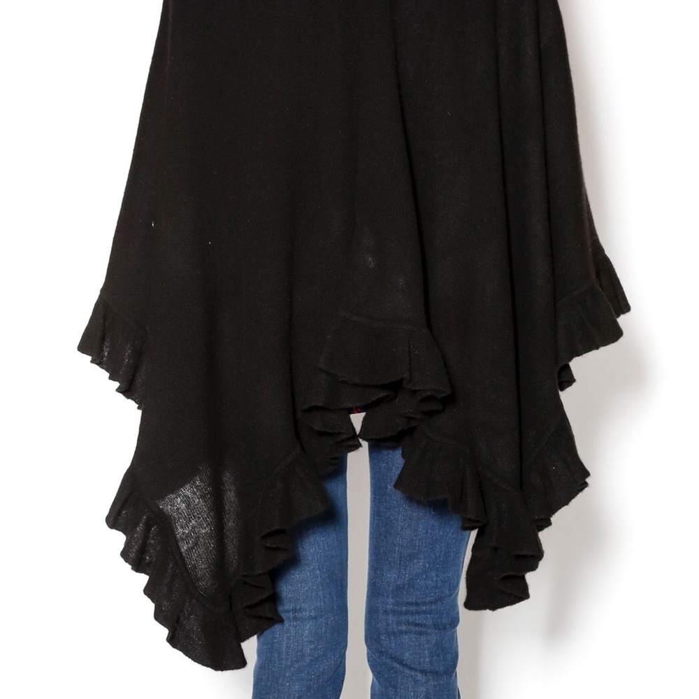 ❤️Minnie Rose Black Ruffle Ruana❤️ - Picture 4 of 4